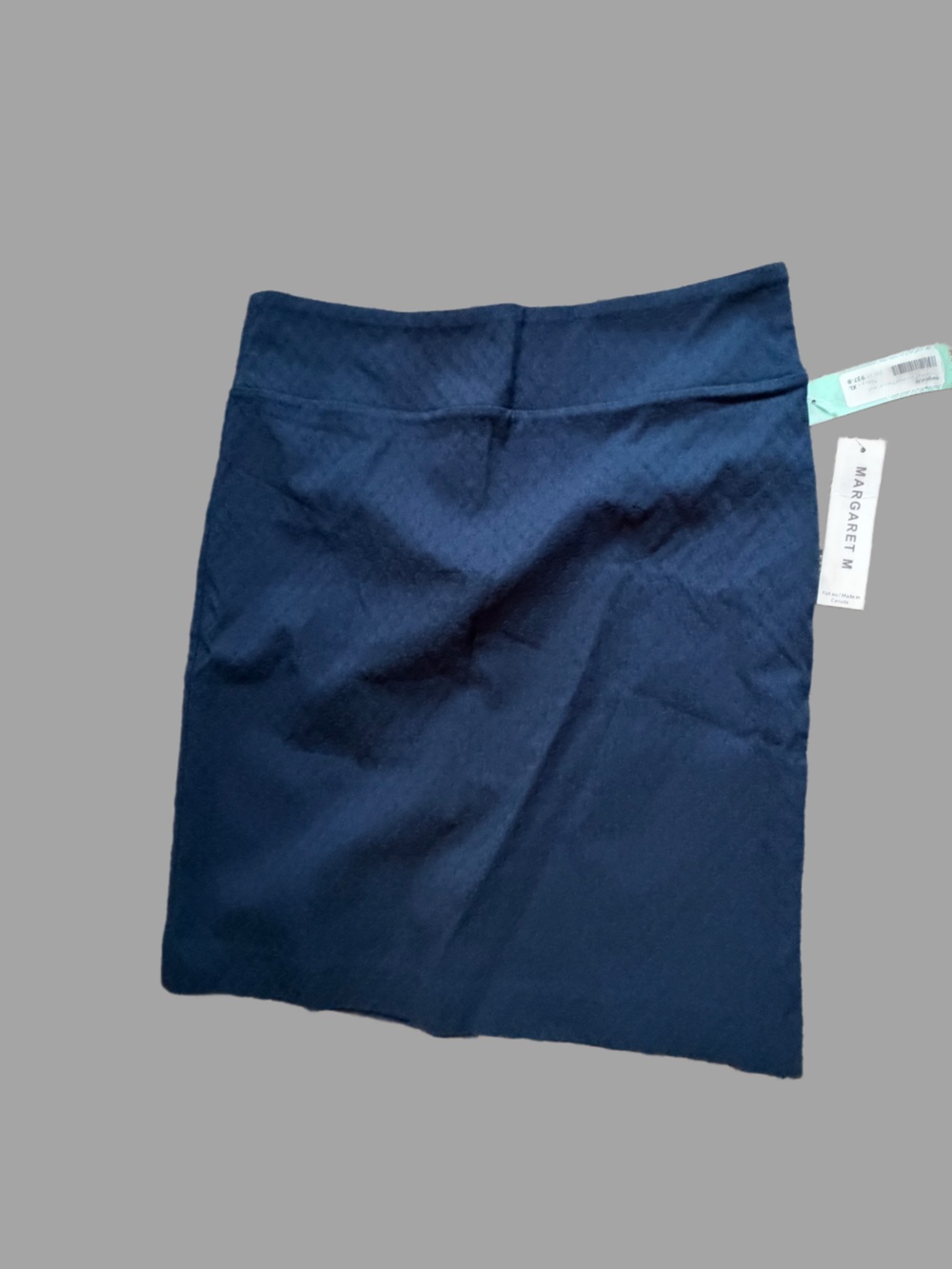 Margaret M Dark Navy Textured Skirt